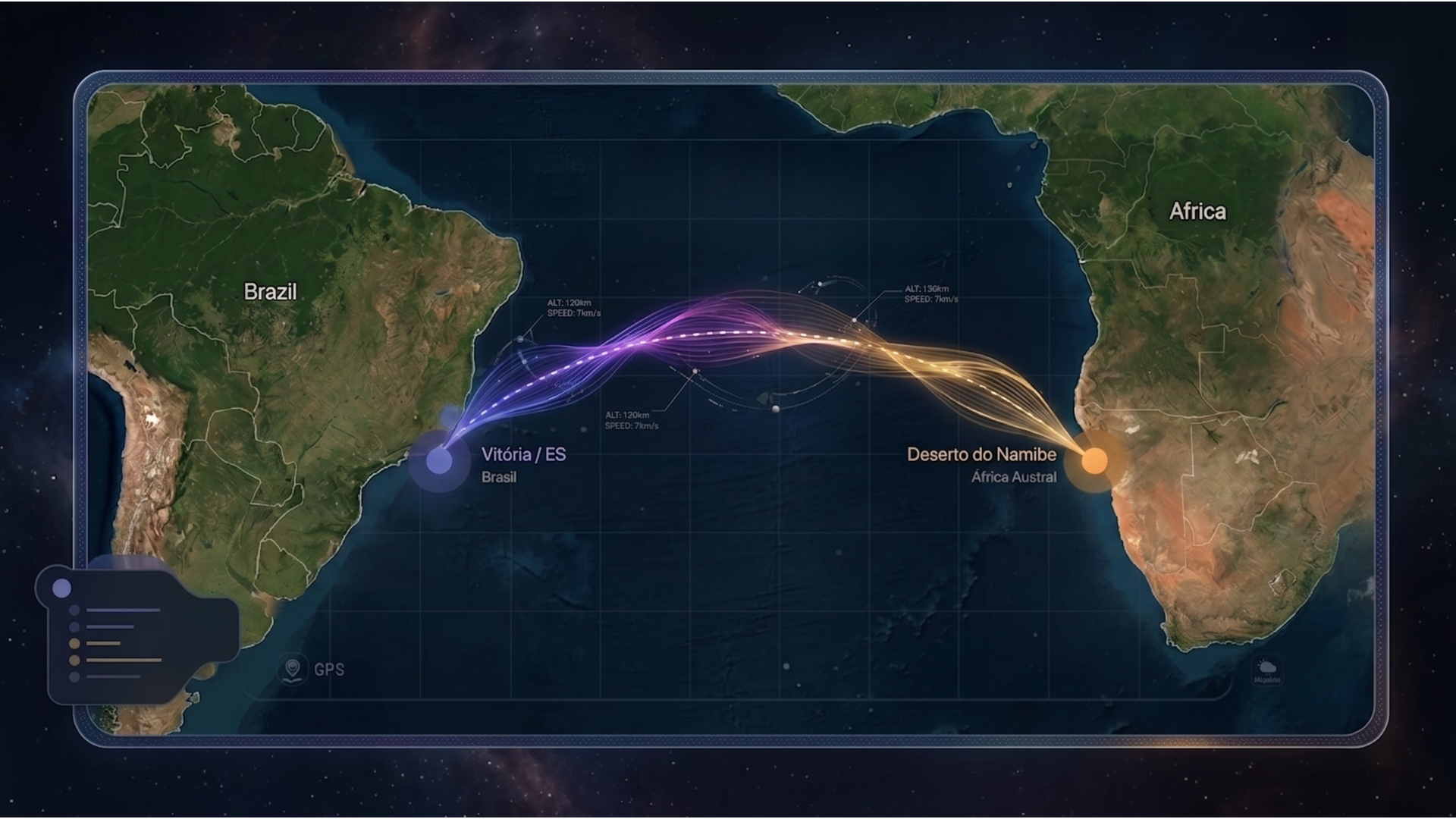 Transporte atmosférico entre Namib e Vitória/ES